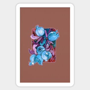 Blue Pomegranates Sticker